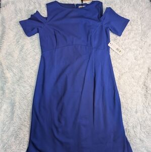 Elegant Blue Off-Shoulder Dress